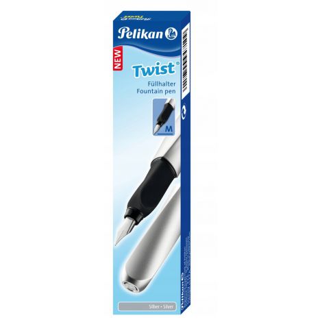 Pióro wieczne Pelikan Twist Czarno-srebrne - 4